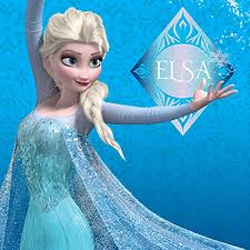 Fryst 'Elsa Blue' Canvastryck - Flerfärgad 3