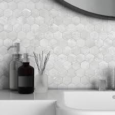 VAOVI Självhäftande Hexagon Kakel i Marmor för Kök